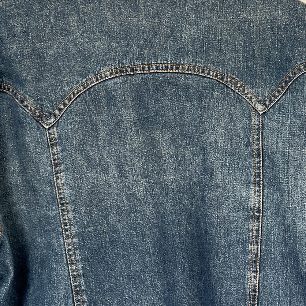 Vintage Tiara International Denim Jacket Lined with Sweater Material Size L, 90s - Picture 10 of 12